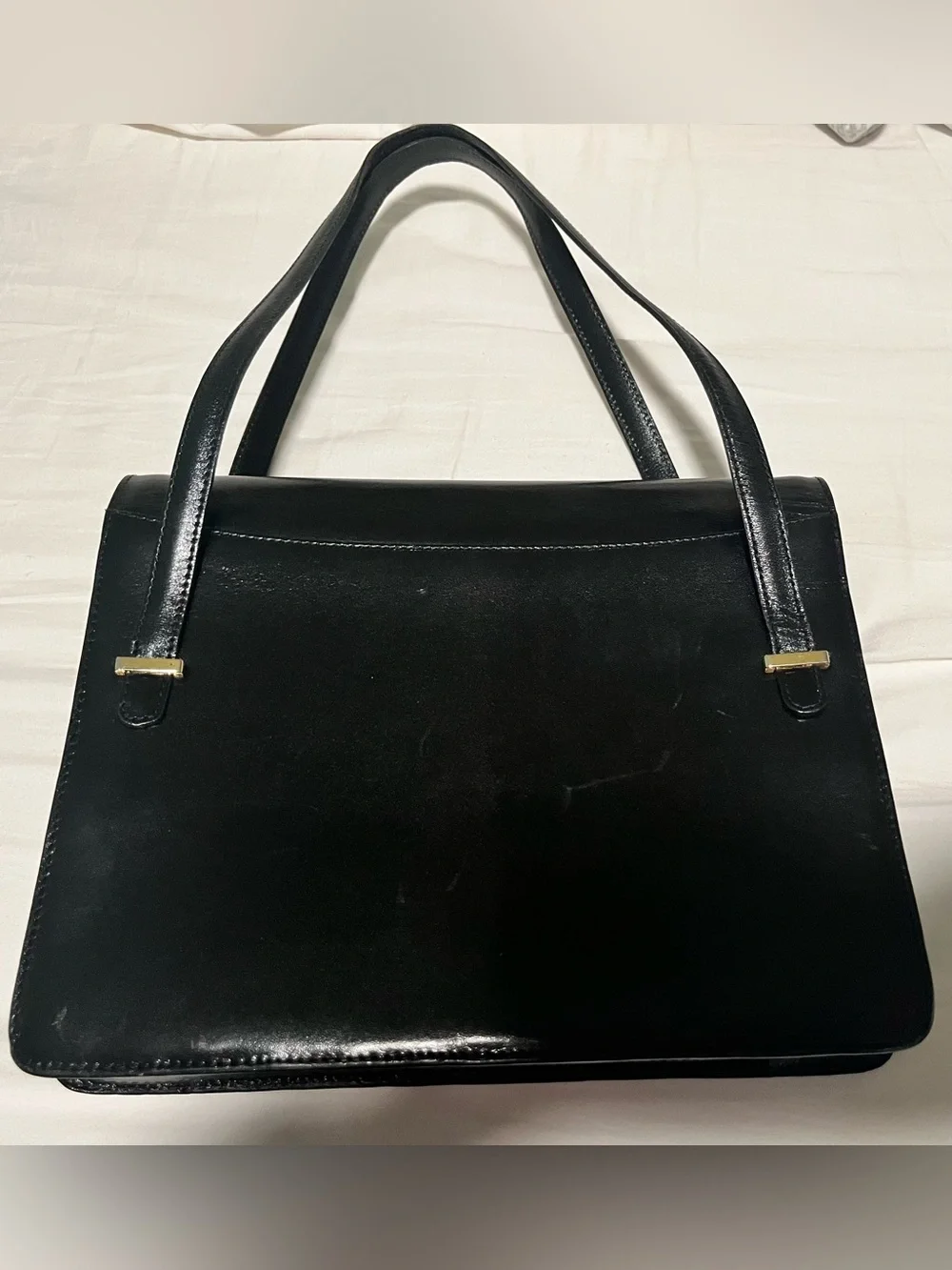 Bally Black Leather Women's Shoulder Bag with Gold Accent